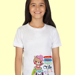 NUSYL Girls Graphic Printed Round Neck T-shirt-image-57