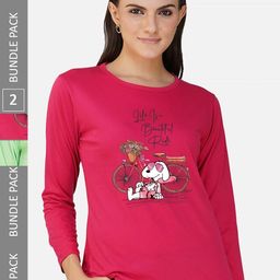CHOZI Pack Of 2 Printed Round Neck Cotton Regular T-shirts-picture-18