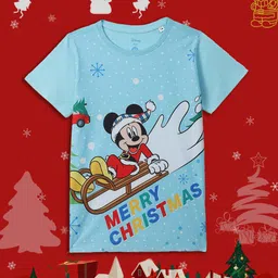 YK Disney Boys Mickey Mouse Printed Round Neck T-shirt-image-54