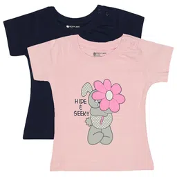 Bodycare Infant Girls Pack Of 2 Printed Cotton T-shirt-image-4