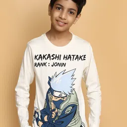 V-Mart Boys Kakashi Hatake Printed Cotton T-shirt-image-9
