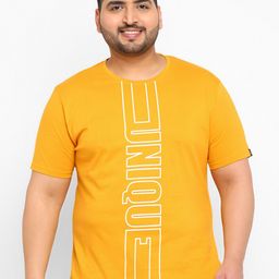 Urbano Plus Typography Printed Round Neck Cotton T-shirt-image-65