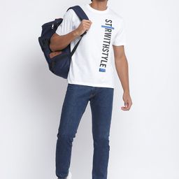 Belliskey Men White Typography Printed T-shirt-image-69