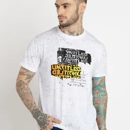 Status Quo Men White Typography Printed T-shirt-image-73