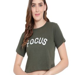 DEEPMAYRA COLLECTION Women Typography Printed Round Neck Cotton T-shirt-image-74