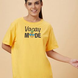 Globus Typography Printed Pure Cotton T-shirt-image-57
