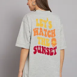 Imsa Moda Typography Printed Drop Shoulder Sleeves Oversize Cotton Casual T Shirt-picture-45