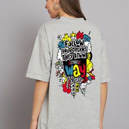 Imsa Moda Graphic Printed Drop-Shoulder Sleeves Cotton Oversized T-shirt-image-70