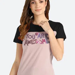 shashvi Women Purple Typography Printed T-shirt-picture-49