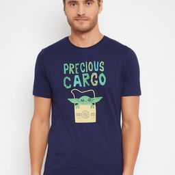 Star Wars by Wear Your Mind Men Navy Blue  Green Star Wars Printed Pure Cotton T-shirt-image-78