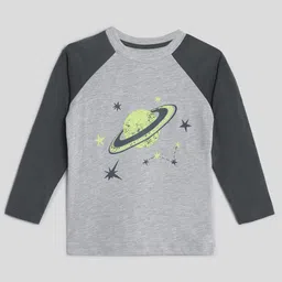Somersault Boys Graphic Printed Raglan Sleeves Pure Cotton T-shirt-image-46