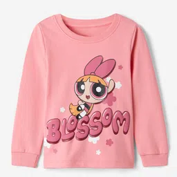 The Souled Store Girls Powerpuff Girls Graphic Printed Round Neck T-shirt-image-60