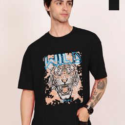 Leotude Men Pack Of 2 Graphic Printed Round Neck Cotton T-shirts-image-56