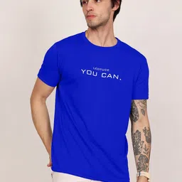 Leotude Men Typography Printed Round Neck T-shirt-image-3