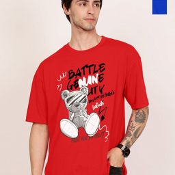 Leotude Men Pack Of 2 Graphic Printed Round Neck Cotton T-shirts-image-30