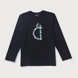 Gini and Jony Boys Black Printed T-shirt-image-84