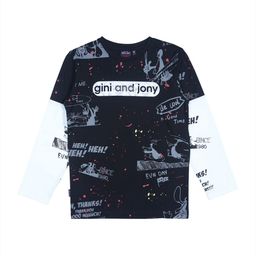 Gini and Jony Infants Boys Printed Round Neck Cotton T-shirt-image-82