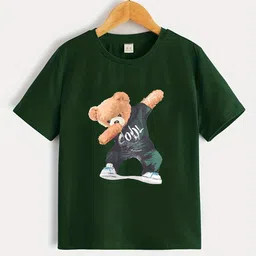 StyleCast Boys Green Graphic Printed Regular Fit T-shirt-image-1