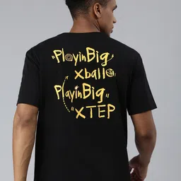 Xtep Men Typography Printed Loose Fit Sports T-shirt-image-30