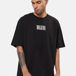 Mad Over Print Typography Printed Drop-Shoulder Sleeves Cotton Oversize T-shirt-image-63