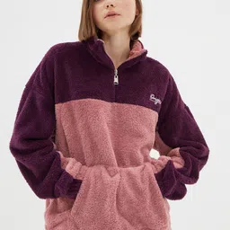 Trendyol Unisex Colourblocked Mock Collar Long Sleeve Zip Closure Pullover Sweatshirt-picture-13