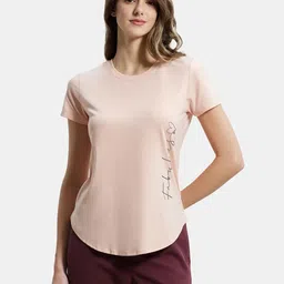 Jockey Micro Modal Fiber Stretch Relaxed Fit Solid Round Neck T-Shirt With Curved Hem-image-61