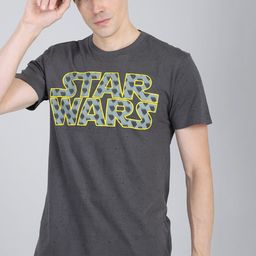 Free Authority Men Star Wars Grey Cotton Printed T-shirt-image-72