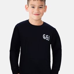 Gini and Jony Boys Navy Blue Printed Sweatshirt-image-33