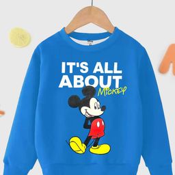 KUCHIPOO Boys Mickey Mouse Printed Fleece Pullover Sweatshirt-image-73