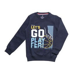 BAESD Kids Typography Printed Fleece Pullover Sweatshirt-13