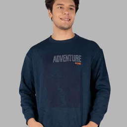 TIM PARIS Typography Printed Long sleeves Cotton Pullover-image-66