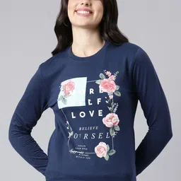 DIXCY SCOTT Slimz Floral Printed Round Neck Sweatshirt-image-77