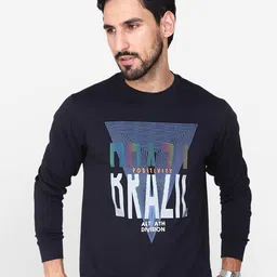 Steele Typography Printed Round Neck Pullover Cotton Sweatshirt-image-42