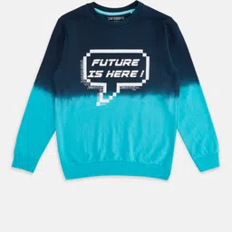 Pantaloons Junior Boys Blue Printed Sweatshirt-picture-31