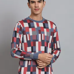 MUWIN Geomteric Printed Jacquard Sweatshirt-picture-55