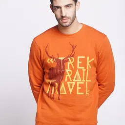 Wildcraft Men Rust Printed Sweatshirt-picture-2