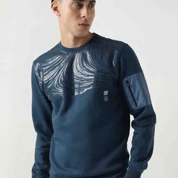 Wildcraft Men Teal Printed Sweatshirt-image-25