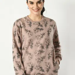 BAESD Floral Printed Long Sleeves Fleece Sweatshirt-image-88