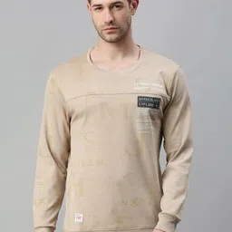 SHOWOFF Men Beige Printed Sweatshirt-image-44