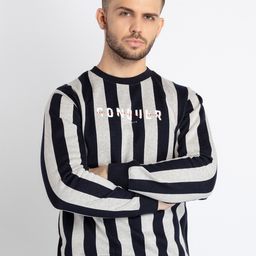 Status Quo Striped Cotton Sweatshirt-image-33