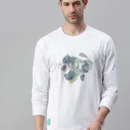 SHOWOFF Men White Printed Cotton Sweatshirt-image-94