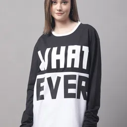 DOOR74 Women Printed Cotton Pullover Sweatshirt-picture-47