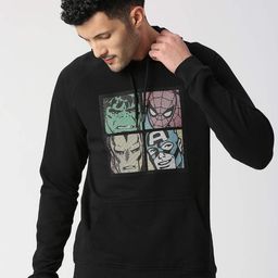 Pepe Jeans Men Marvel Printed Hooded Cotton Pullover Sweatshirt-image-59