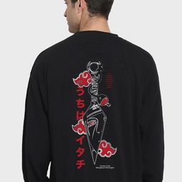 Bewakoof Itachi of Sharingan Graphic Printed Oversized Sweatshirt-picture-40