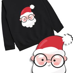 Minicult Kids Printed Christmas Cotton Sweatshirt-image-44