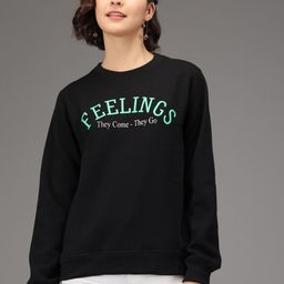 Kotty Women Black Printed Sweatshirt-image-99