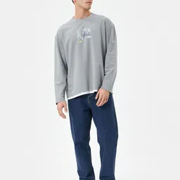 Koton Round Neck Graphic Printed Sweatshirt-picture-22