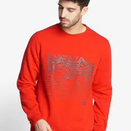 Wildcraft Men Red Printed Cotton Sweatshirt-image-73