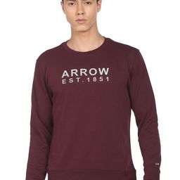 Arrow Sport Typography Printed Crew Neck Pullover Sweatshirt-picture-24