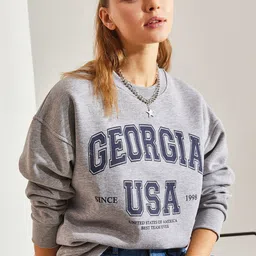 BIANCO LUCCI Printed Round Neck Long Sleeves Pullover Sweatshirt-image-8